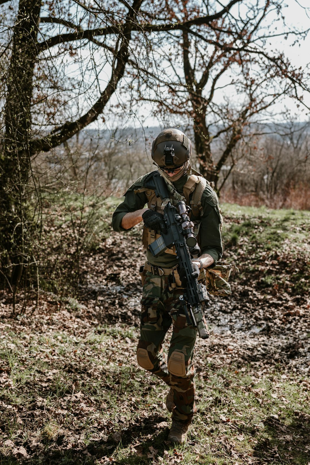 man training for action role