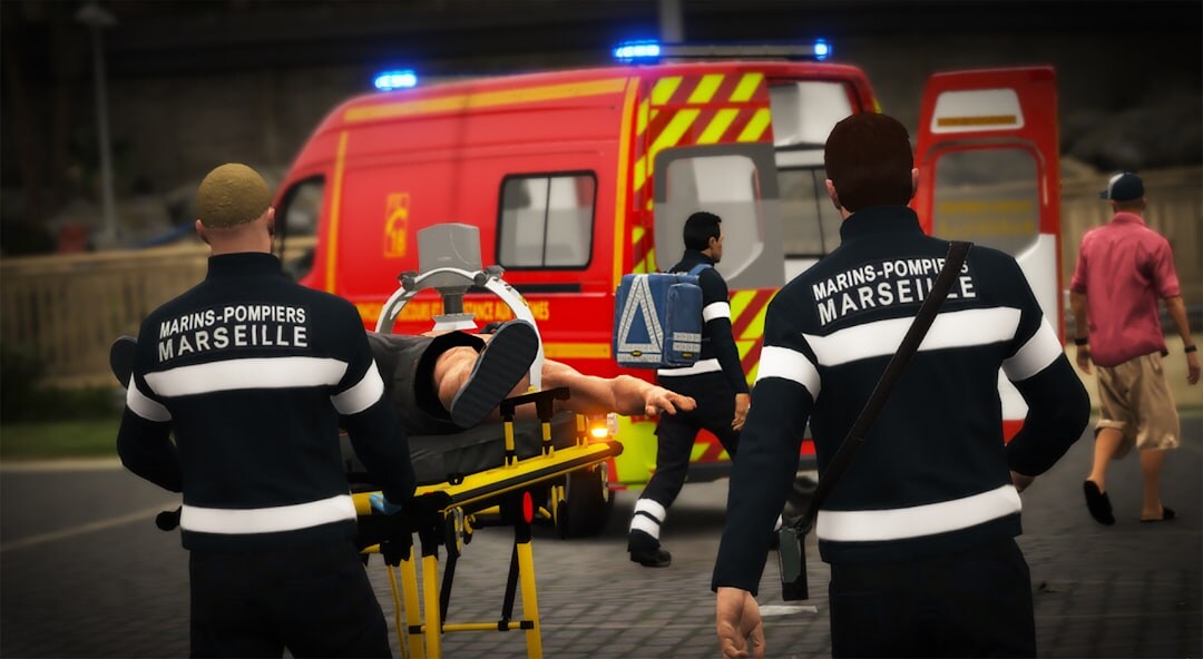 emergency medical team responding