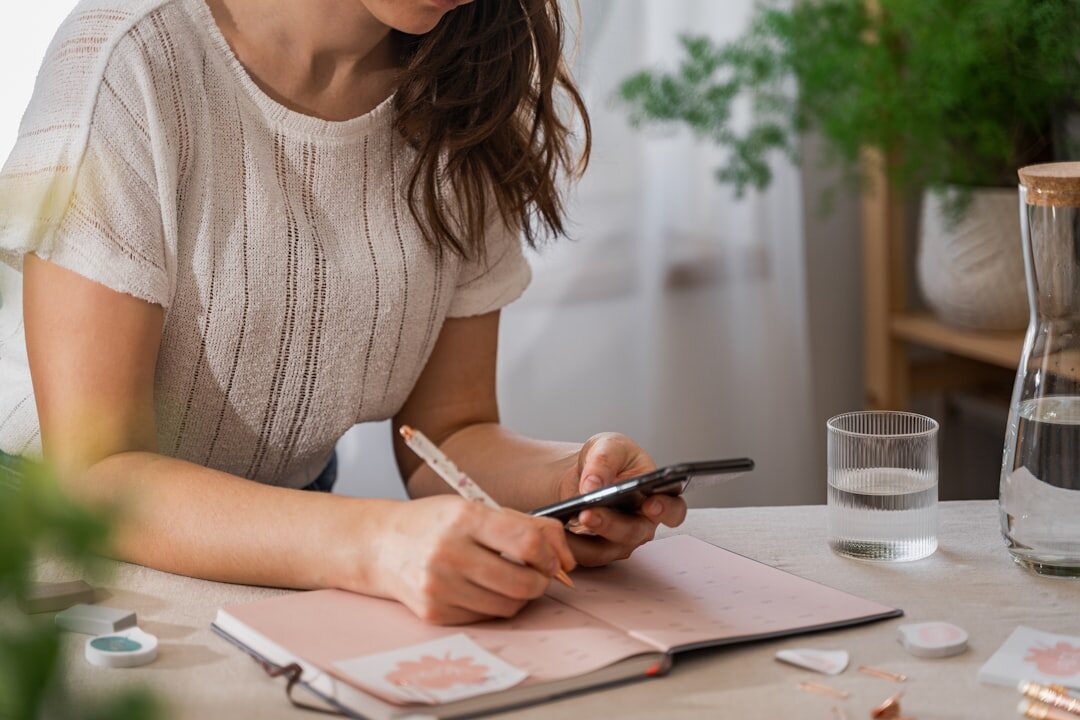 woman planning new app project